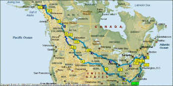 Alaska Trip Map